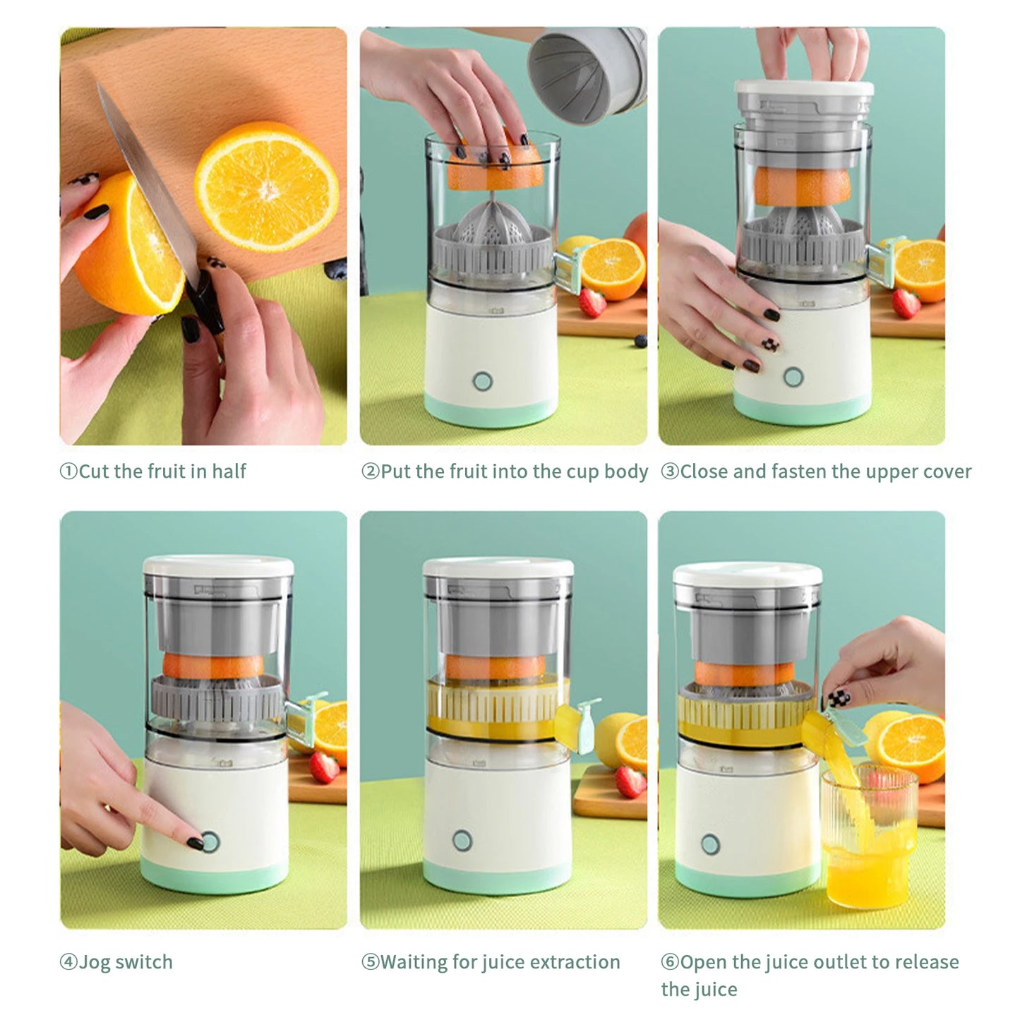 Household Orange Juice Squeezer and Lemon Blender for On-the-Go Kitchen Convenience